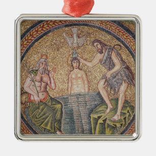 Ornamento De Metal Baptismo do cristo por John The Baptist