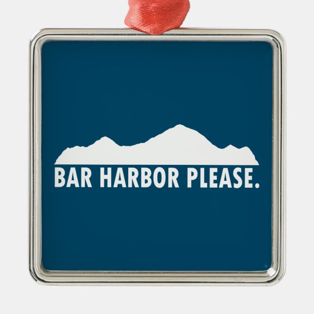 Ornamento De Metal Bar Harbour Por Favor (Frente)