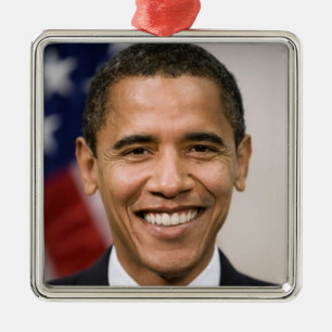 Ornamento De Metal Barack Obama Ornament