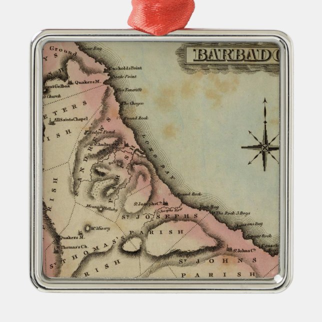 Ornamento De Metal Barbadoes 2 (Frente)