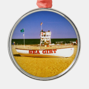 Ornamento De Metal Barco Girt mar do Lifeguard