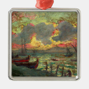 Ornamento De Metal Barcos à vela na orla (por Kimon Loghi)