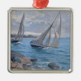 Ornamento De Metal Barcos à vela no rio