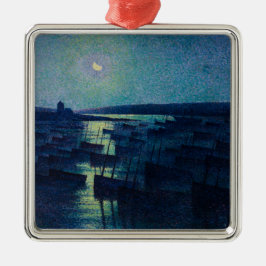 Ornamento De Metal Barcos de pesca à Lua (Camaret, França)