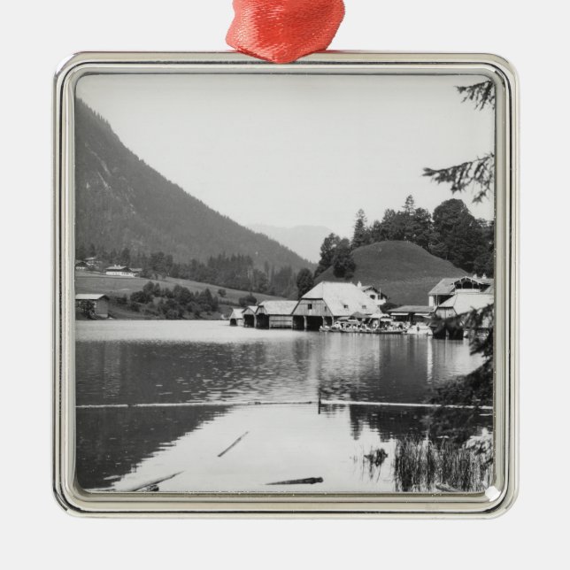 Ornamento De Metal Barcos em Konigssee, c.1910 (Frente)