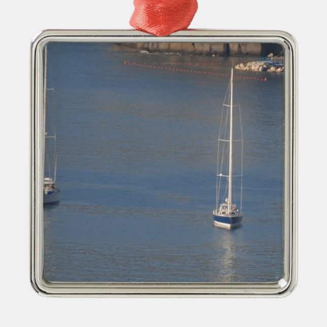 Ornamento De Metal Barcos em repouso em Sorrento Itália (Frente)