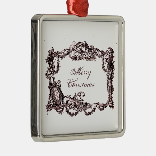 Ornamento De Metal Barroco Versalhes Feliz Natal Weihnachten (Direito )
