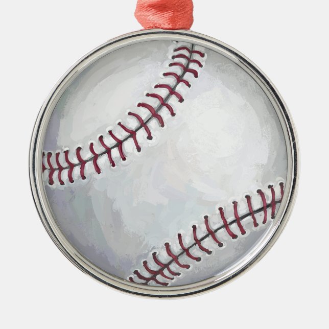 Ornamento De Metal Baseball (Frente)