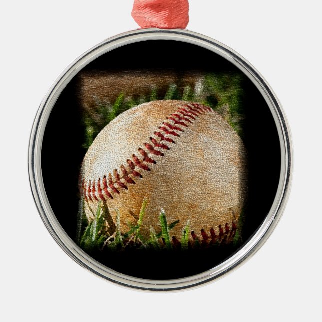 Ornamento De Metal Baseball (Frente)