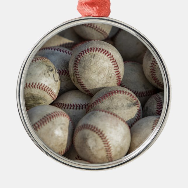 Ornamento De Metal Baseball (Frente)