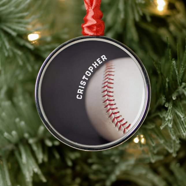 Ornamento De Metal Baseball Personalizado (Árvore)