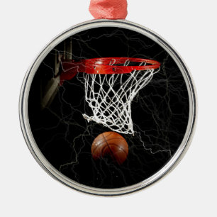 Ornamento De Metal Basquete
