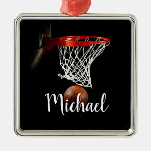 Ornamento De Metal Basquete