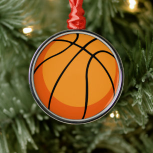 Ornamento De Metal Basquete