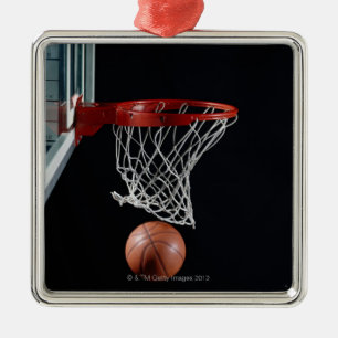 Ornamento De Metal Basquetebol na aro