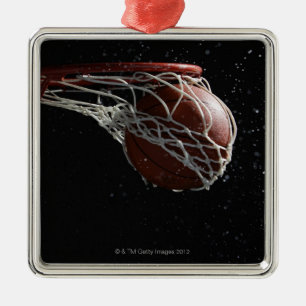 Ornamento De Metal Basquetebol que atravessa a aro 2