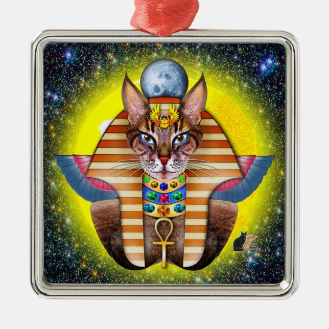 Ornamento De Metal Bastet (Frente)