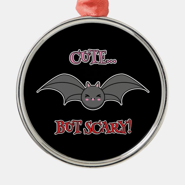 Ornamento De Metal Bat Bonito mas Assustador (Frente)