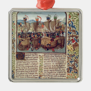 Ornamento De Metal Batalha de Ecluse, 'do Chronicle de Froissart