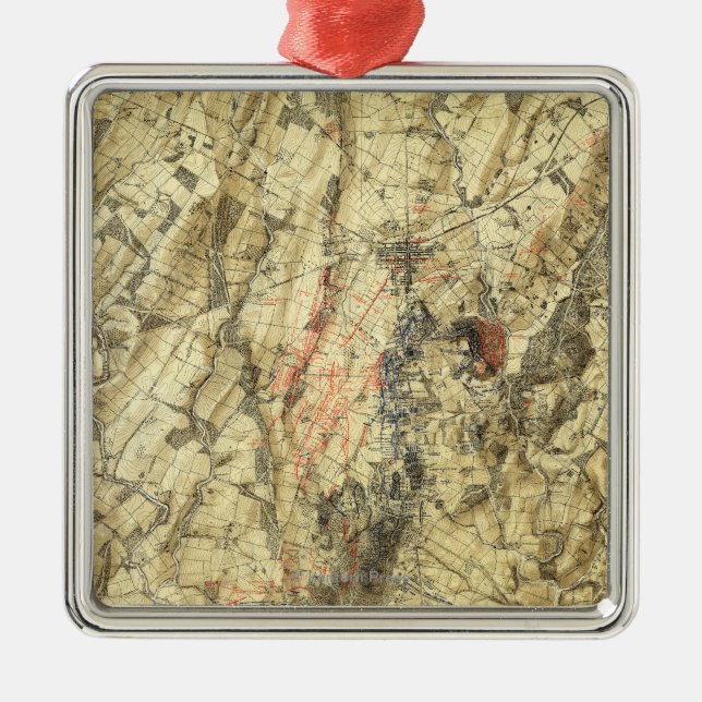 Ornamento De Metal Batalha de Gettysburg 5 (Frente)