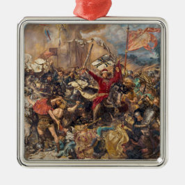 Ornamento De Metal Batalha de Grunwald (cena militar medieval) (guerr