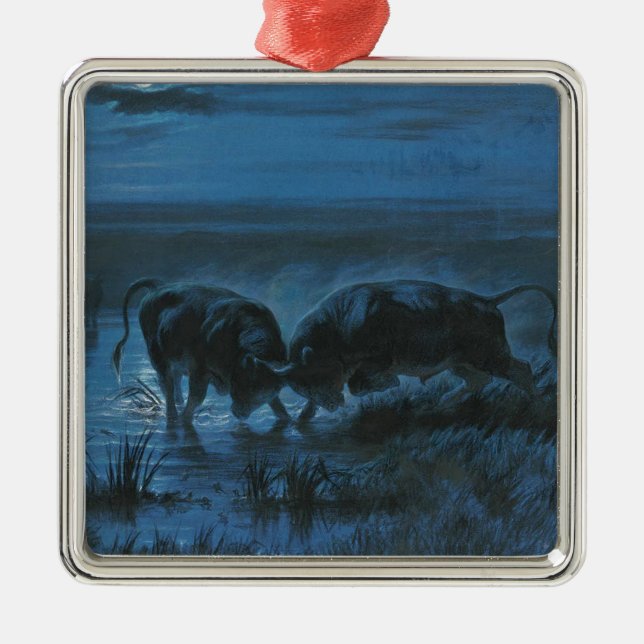 Ornamento De Metal Batalha de Lua (Luta de Buffalo Água) (Frente)