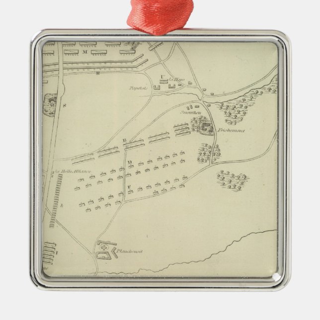 Ornamento De Metal Batalha de Waterloo em Bélgica (Frente)