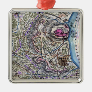 Ornamento De Metal Batalha do forte Donelson - guerra civil