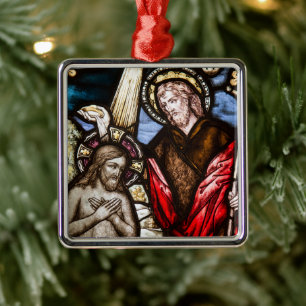 Ornamento De Metal Batismo de Jesus