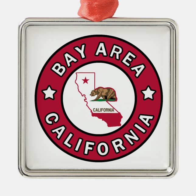 Ornamento De Metal Bay Area California (Frente)