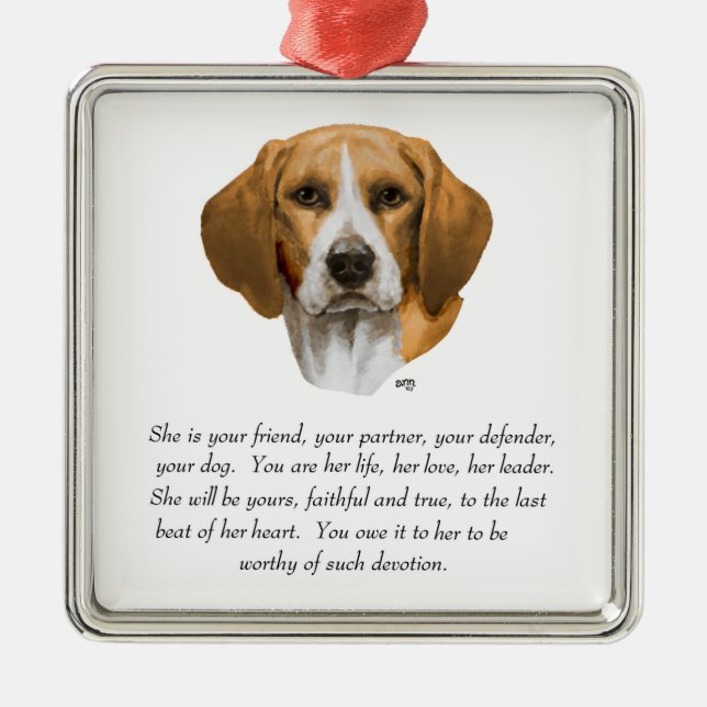 Ornamento De Metal Beagle Keepsaame (Frente)