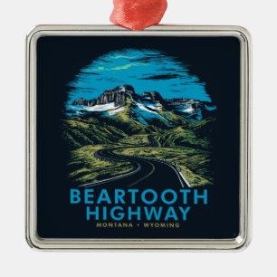 Ornamento De Metal Beartooth Highway Montana Wyoming