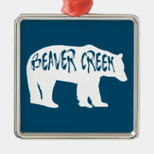 Ornamento De Metal Beaver Creek Colorado Bear