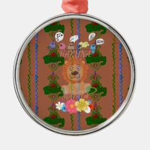 Ornamento De Metal Bebê engraçado bonito Leão Rei Hakuna Matata mais