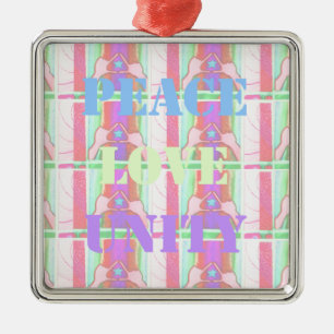 Ornamento De Metal Bebês Crianças Paz Amor Unidade Hakuna Matata desi