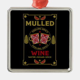 Ornamento De Metal Bebida de Vinho Tinto Quente de Natal