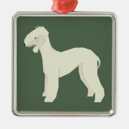 Ornamento De Metal Bedlington Terrier