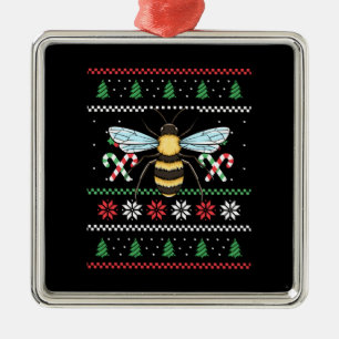 Ornamento De Metal Bee Ugly Christmas