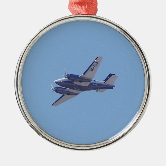 Ornamento De Metal Beech B90 King Air (Frente)