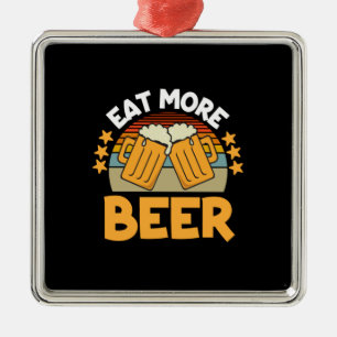 Ornamento De Metal Beer Drinker Come Mais Cerveja Engraçado Bebendo A