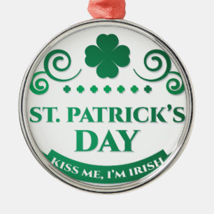 Ornamento De Metal beije-me, sou irlandês