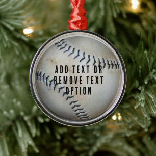 Ornamento De Metal Beisebol Softball Natal
