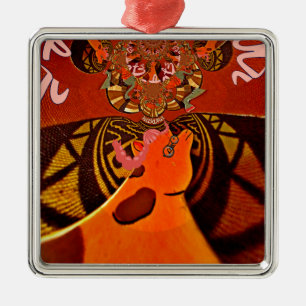 Ornamento De Metal Bela e incrível Girafa ama animais safari