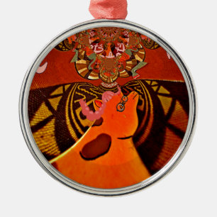 Ornamento De Metal Bela e incrível Girafa ama animais safari