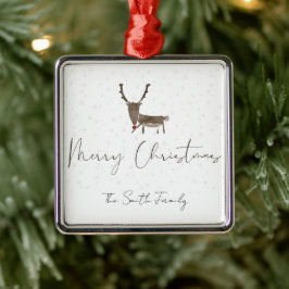 Ornamento De Metal Bela magia de renas da cerâmica de férias o