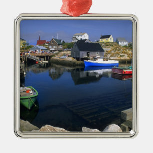 Ornamento De Metal Bela vila de Peggy's Cove com porto