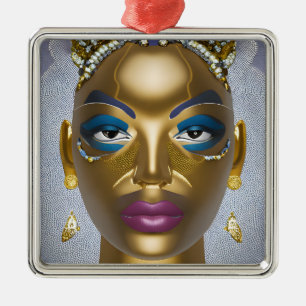 Ornamento De Metal Beleza Africana sofisticada: Mês da História Negra