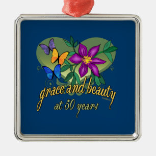 Ornamento De Metal Beleza e Grace 50º Aniversário