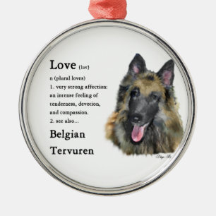 Ornamento De Metal Belga Tervuren Love