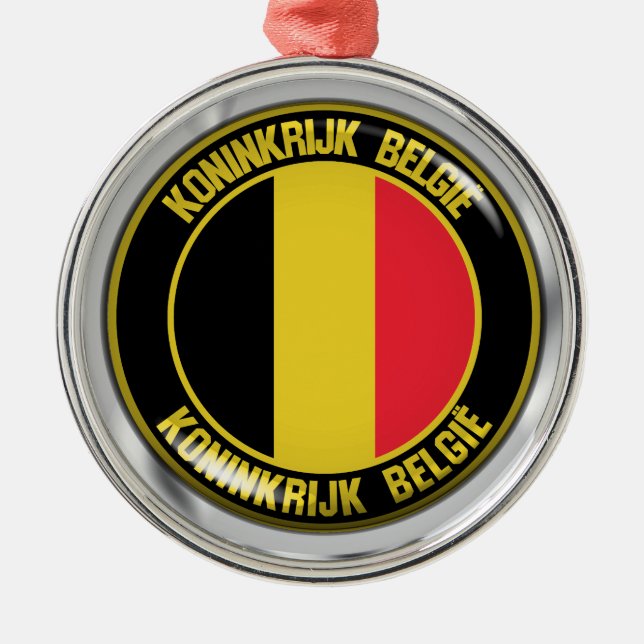 Ornamento De Metal Bélgica Round Emblem (Frente)